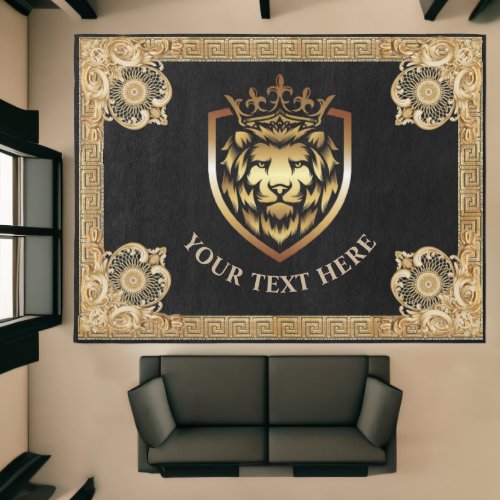 Golden Lion King Designers Personalized Area Rug