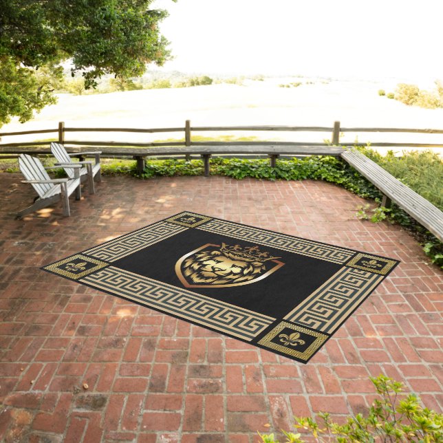 Golden Lion King Olde England Designer Area Outdoor Rug (Insitu (Outdoor 3))