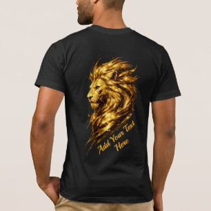 Golden Lion Legacy Personalized Luxury Gold Lion T-Shirt