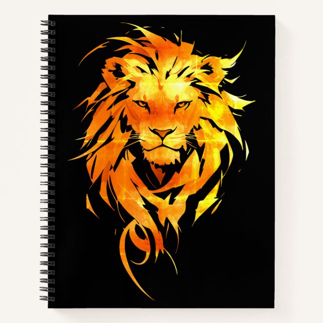 Golden Lion Majestic Portrait Notebook (Front)
