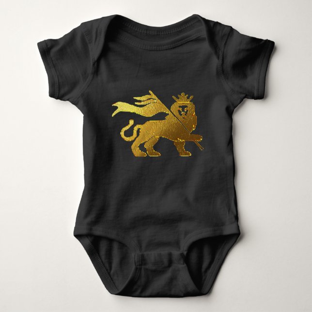 Golden Lion of Judah Baby Bodysuit (Front)