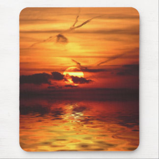 Golden Liquid Sunset Mousepad