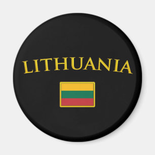 Golden Lithuania Magnet