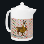 Golden LLama Pokadot Teapot<br><div class="desc">Designed by Nicole King ©2012</div>
