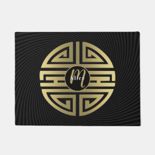 Golden Longevity Awesome Chinese Character Doormat
