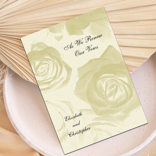 Roses Vow Renewal invitation