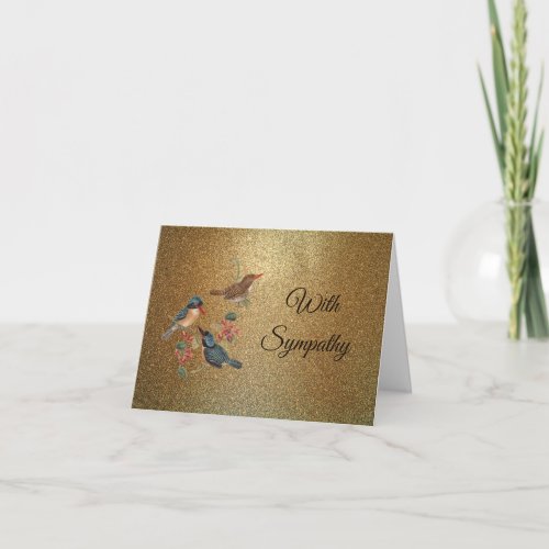 Golden Loss of Loved One Card