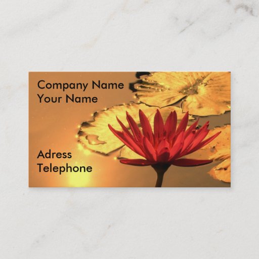 Customizable Golden Lotus Business Card Template