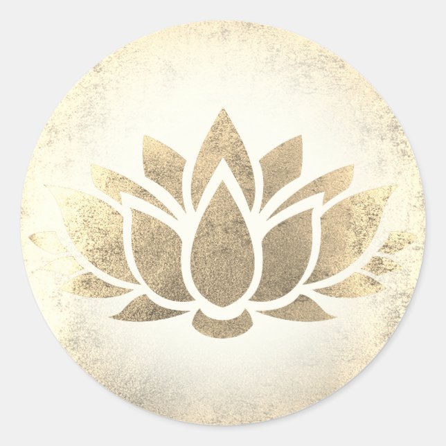 golden lotus classic round sticker (Front)