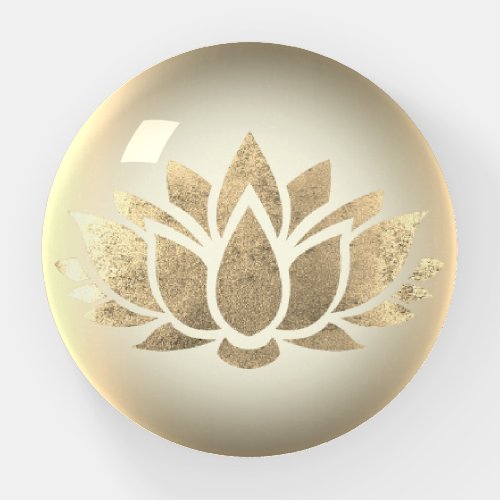 golden lotus FAUX metallic effect Paperweight