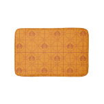 Golden Lotus Grid Pattern - The White Lotus Bath Mat