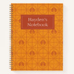 Golden Lotus Grid Pattern - The White Lotus Notebook