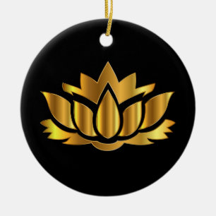 Golden Lotus Ornament