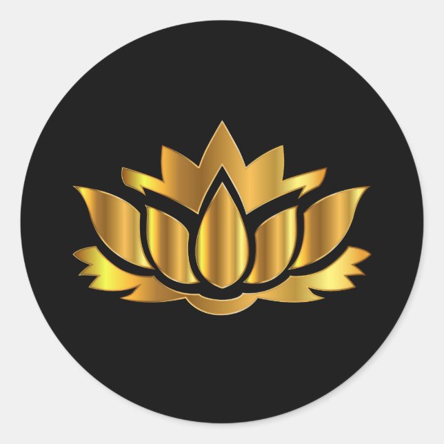 Golden Lotus Sticker (Front)
