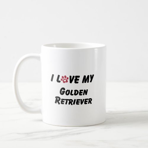 Golden Love Adorable Golden Retriever for Dog Coffee Mug