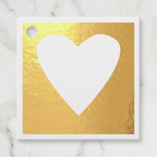 Golden Love Heart frame Favor Tags