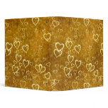 Golden Love Heart Shape 3 Ring Binder Golden Love Heart Shape 3 Ring Binder