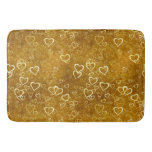 Golden Love Heart Shape Bath Mat Golden Love Heart Shape Bath Mat