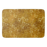 Golden Love Heart Shape Bath Mat Golden Love Heart Shape Bath Mat