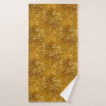 Golden Love Heart Shape Bath Towel Golden Love Heart Shape Bath Towel
