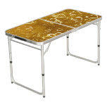 Golden Love Heart Shape Beer Pong Table Golden Love Heart Shape Beer Pong Table