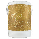 Golden Love Heart Shape Beverage Cooler Golden Love Heart Shape Beverage Cooler