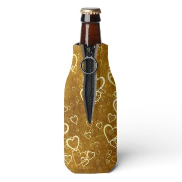 Golden Love Heart Shape Bottle Cooler