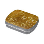 Golden Love Heart Shape Candy Tin Golden Love Heart Shape Candy Tin