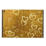 Golden Love Heart Shape Case For iPad Air