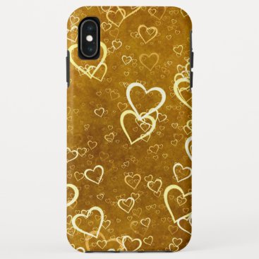 Golden Love Heart Shape iPhone XS Max Case