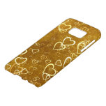 Golden Love Heart Shape Samsung Galaxy S7 Case