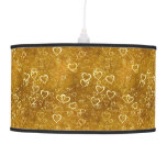 Golden Love Heart Shape Ceiling Lamp