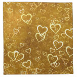 Golden Love Heart Shape Cloth Napkin Golden Love Heart Shape Cloth Napkin