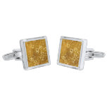 Golden Love Heart Shape Cufflinks Golden Love Heart Shape Cufflinks