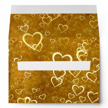 Golden Love Heart Shape Envelope