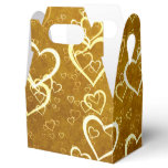 Golden Love Heart Shape Favor Box Golden Love Heart Shape Favor Box