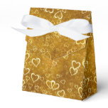 Golden Love Heart Shape Favor Box