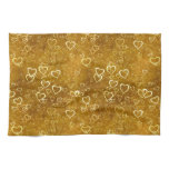 Golden Love Heart Shape Kitchen Towel