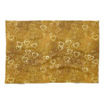 Golden Love Heart Shape Kitchen Towel Golden Love Heart Shape Kitchen Towel