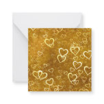 Golden Love Heart Shape Note Card Golden Love Heart Shape Note Card