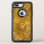 Golden Love Heart Shape OtterBox Defender iPhone 8 Plus/7 Plus Case