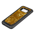 Golden Love Heart Shape OtterBox Defender Samsung Galaxy S8 Case