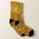 Golden Love Heart Shape Socks Golden Love Heart Shape Socks