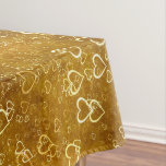 Golden Love Heart Shape Tablecloth Golden Love Heart Shape Tablecloth