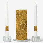 Golden Love Heart Shape Unity Candle Set Golden Love Heart Shape Unity Candle Set