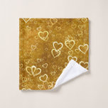 Golden Love Heart Shape Wash Cloth Golden Love Heart Shape Wash Cloth