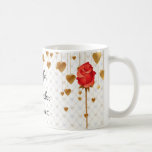 Golden Love Hearts And Rose Wedding Coffee Mug at Zazzle