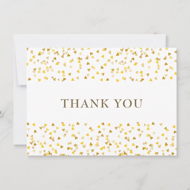 Golden Love Hearts Thank You (Front)