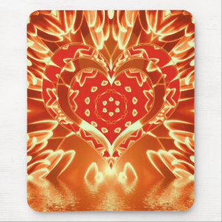 Golden Love Petals Mousepad