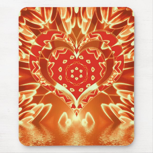 Golden Love Petals Mousepad (Front)